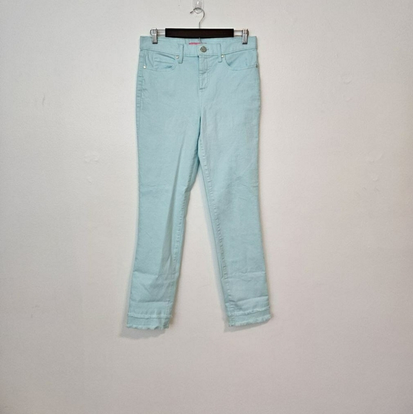 Lilly Pulitzer Ocean Blue Ankle Jeans Size 8 - Picture 10 of 10
